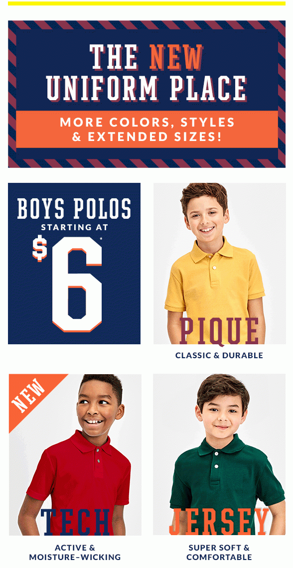 Polos Starting at $6/$7