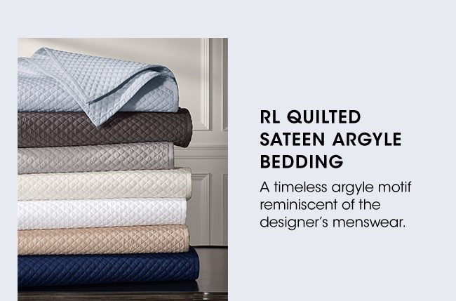 RL QUILTED SATEEN ARGYLE BEDDING