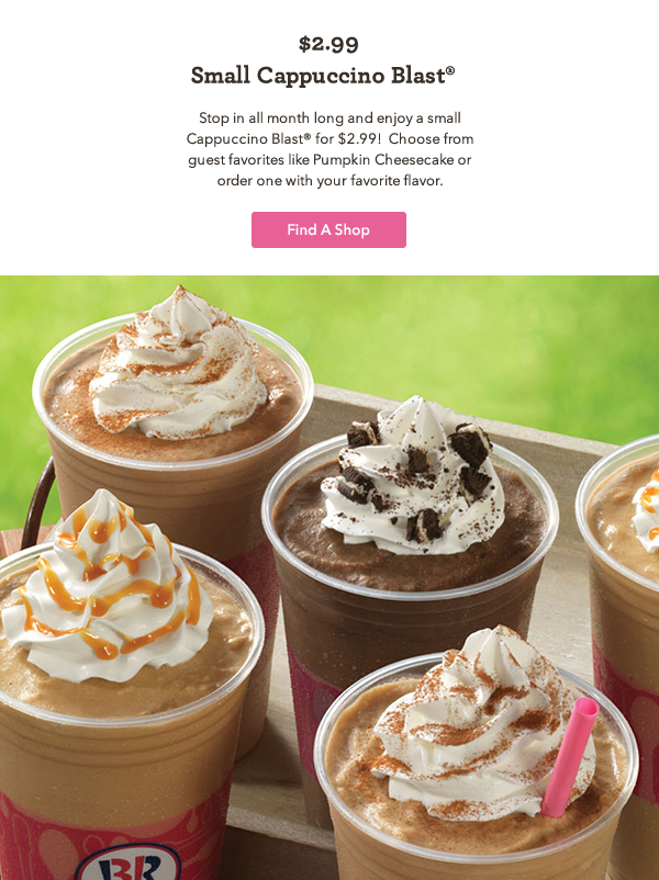 $2.99 Small Cappuccino Blast®