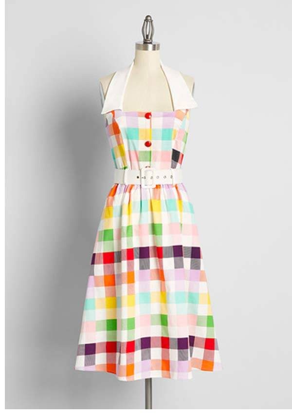 Rainbows Over Hollywood Swing Dress