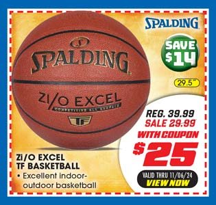 Spalding Zi/O Excel TF 29.5'' Basketball