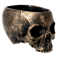 Worn Gold Skull Bowl