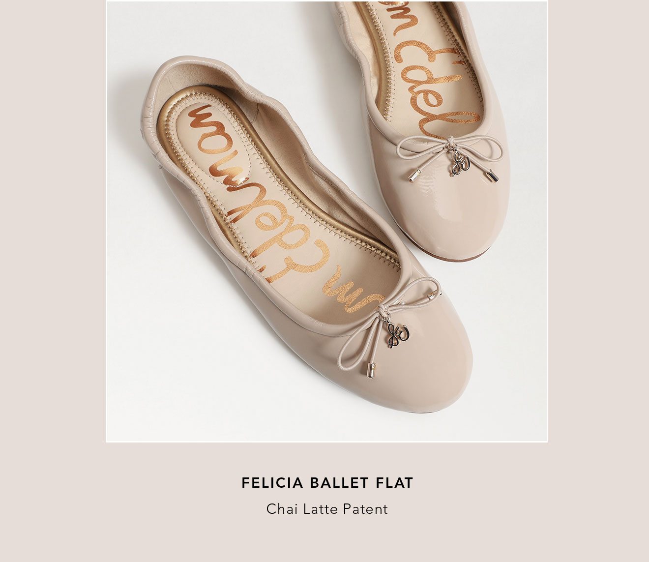 Felicia Ballet Flat - Chai Latte Patent