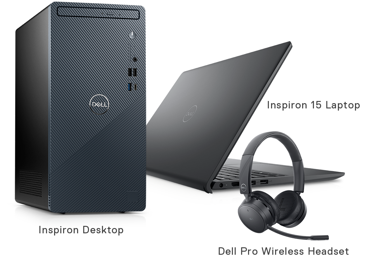 Inspiron Desktop | Inspiron 15 Laptop | Dell Pro Wireless Headset