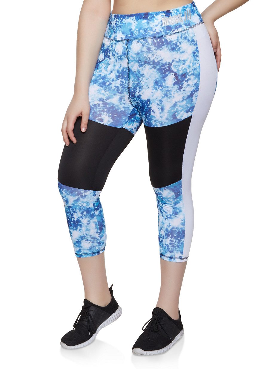 Plus Size Color Block Active Leggings