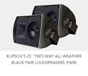 Shop Shop Klipsch 5.25 Two-Way All Weather Black Pair Loudspeakers