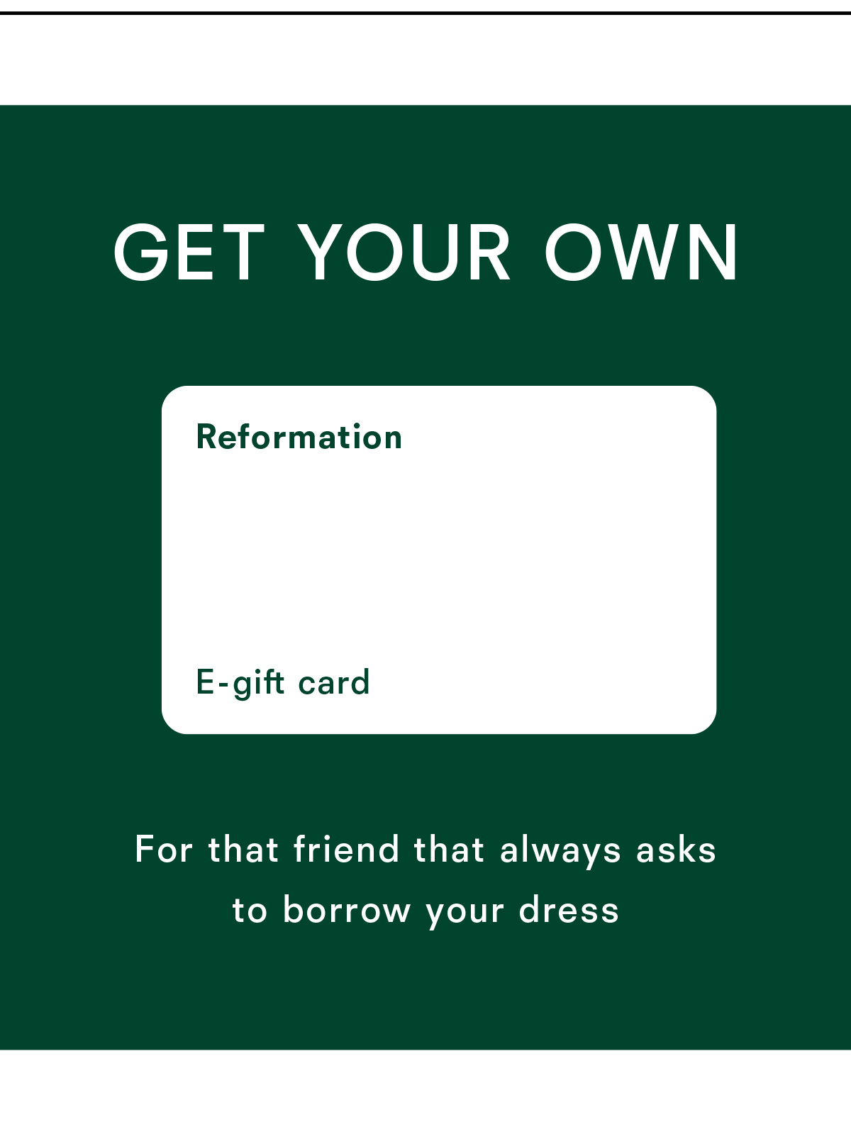 Reformation Gift Card