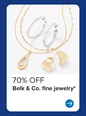 Image of jewelry. 70% off Belk & Co. fine jewelry.