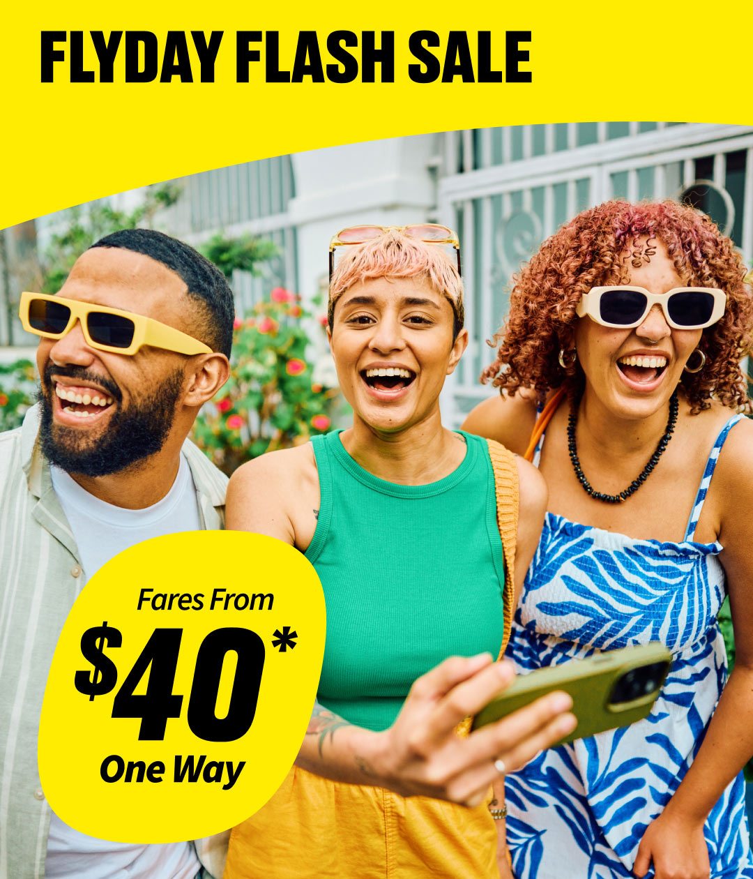 Fares From $40* One Way