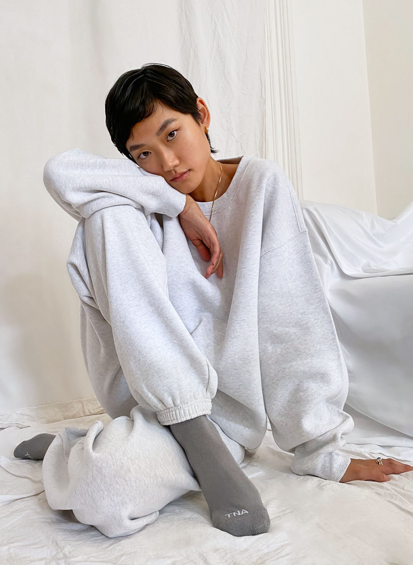 TNA - COZYAF Boyfriend Crew Sweatshirt