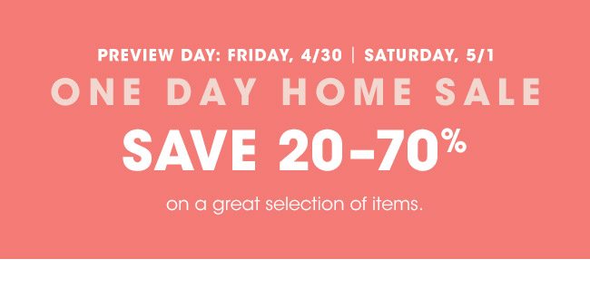 ONE DAY HOME SALE MAIN