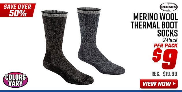 EcoSox Merino Wool Thermal Boot Socks