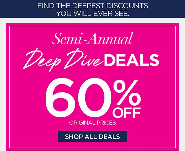 Deep Dive Deals Sale 60% OFF orignal prices