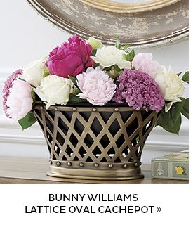 Bunny Williams Lattice Oval Cachepot