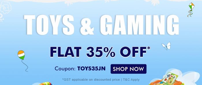 Toys & Gaming Flat 35% OFF*