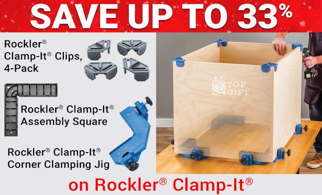 Save up to 33% on Select Rockler Clamp It Accessories!