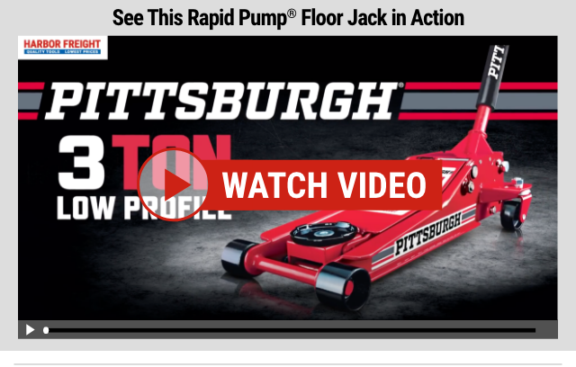 3 Ton Low Profile Rapid Pump Floor Jack - Video