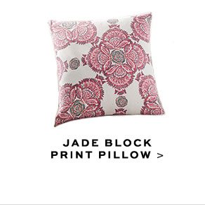 JADE BLOCK PRINT PILLOW >