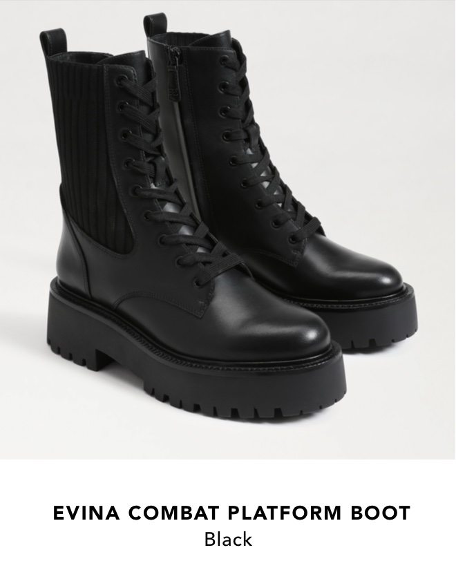 Evina Combat Platform Boot (Black)