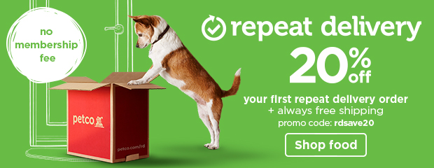 Repeat Delivery: 20% off your first Repeat Delivery order and always free shipping. Shop food >