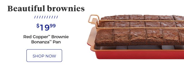 Red Copper™ Brownie Bonanza™ Pan | Beautiful brownies | $19.99 | shop now