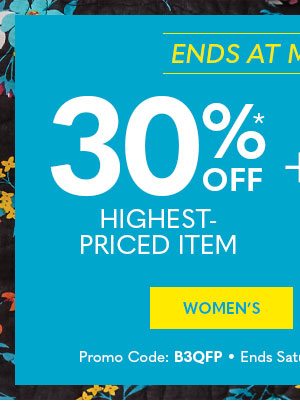 Shop Women's for 30%* off highest-priced item + Free Shipping on $29+