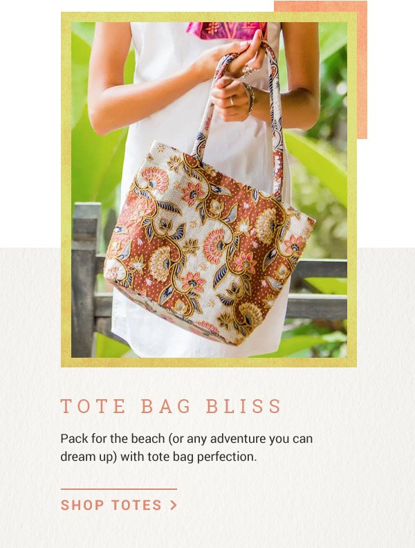 TOTE BAG BLISS | Pack for the beach (or any adventure you can dream up) with tote bag perfection | SHOP TOTES