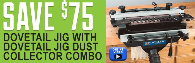 Save $75 on the Dovetail Jig with Dovetail Jig Dust Collector Combo
