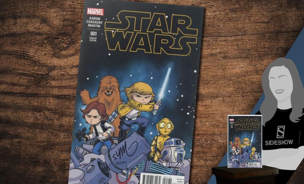 Star Wars #1 Variant Cover Comic Book Signed by Skottie Young Red Ink (Dynamic Forces)