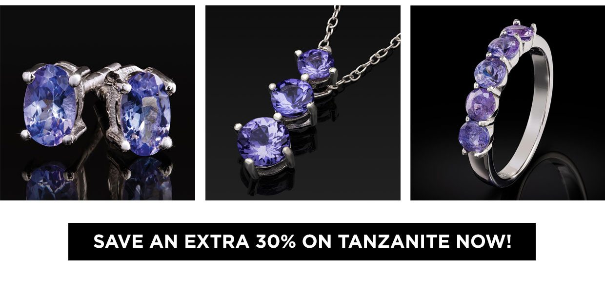 Tanzanite Earrings, Necklace and Ring. Save an Extra 30% on Tanzanite Now!