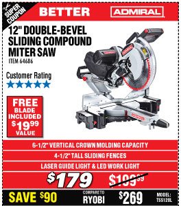 View 12 in. Dual-Bevel Sliding Compound Miter Saw