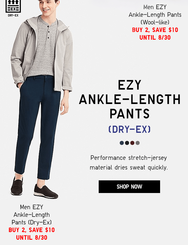 EZY ANKLE-LENGTH PANTS (DRY-EX)