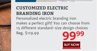 Save $20 on the Customized Electric Branding Iron