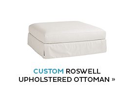 Custom Roswell Upholstered Ottoman