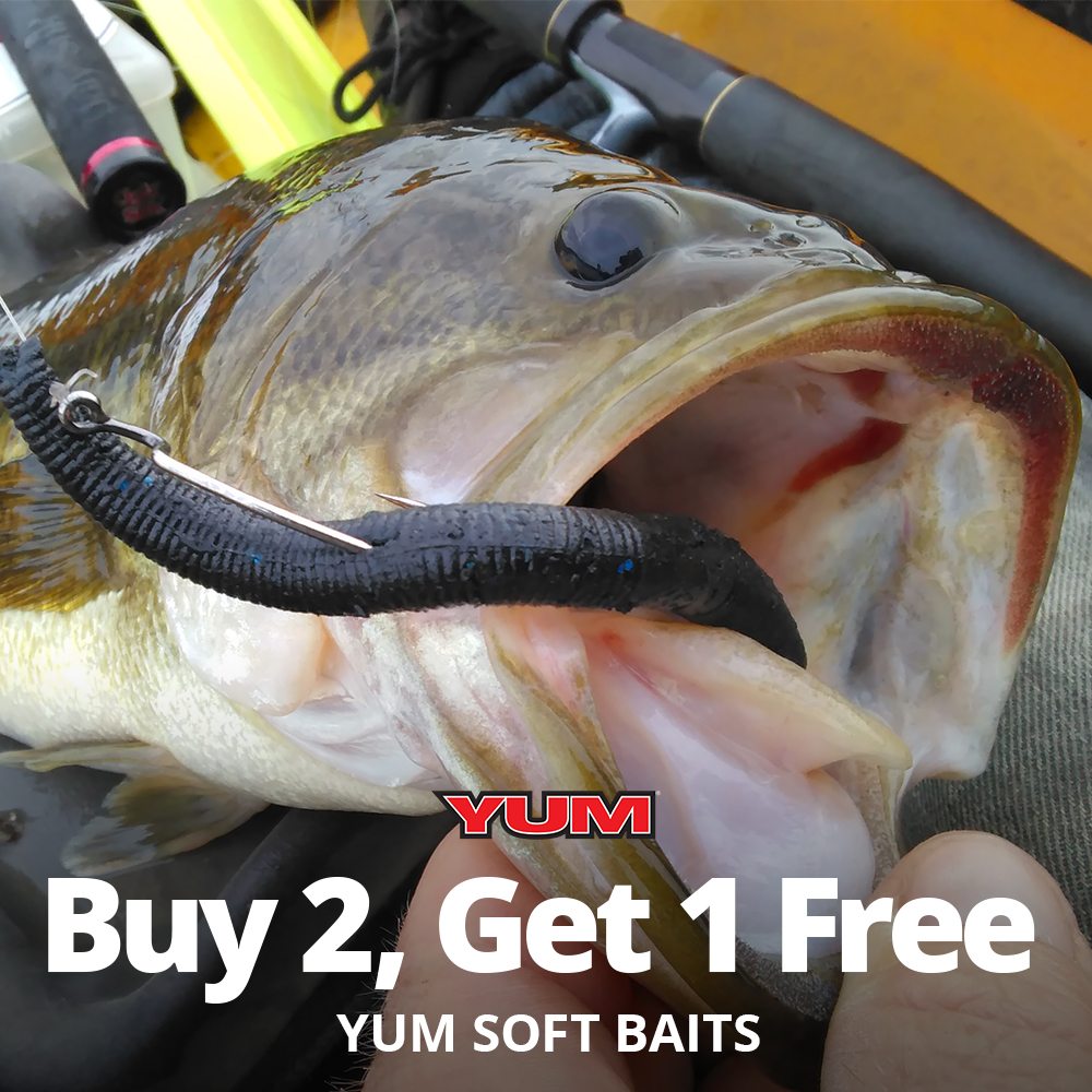 Buy 2, Get 1 FREE on YUM Soft Baits