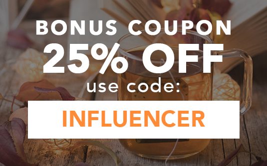 Your 25% Off Coupon - Use Code: INFLUENCER