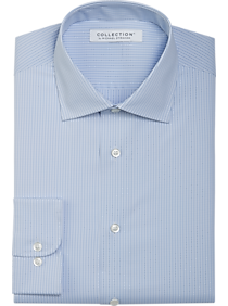 Collection By Michael Strahan Active Wear Classic Fit Dress Shirt Blue & White Check