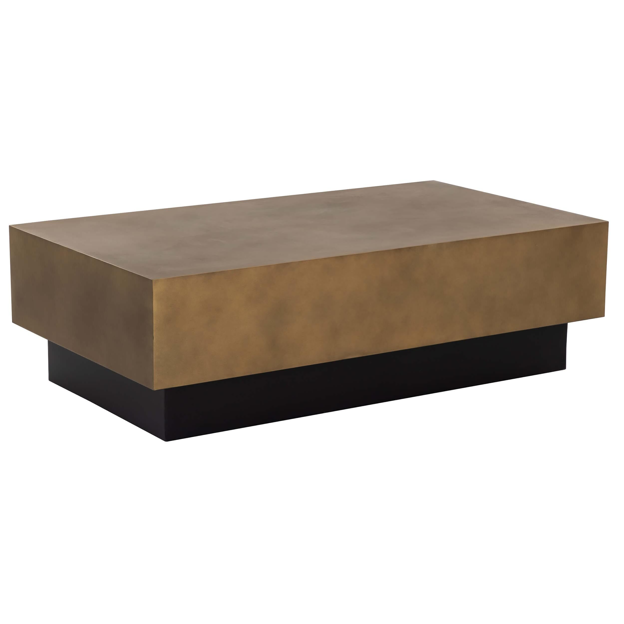 Image of Blakely Coffee Table, Antique Brass