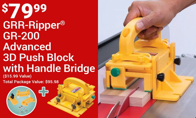 GRR-Ripper GR-200 Advanced 3D Push Block w/Handle Bridge