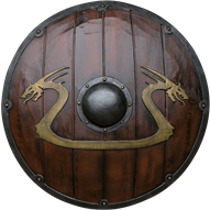 Wooden Viking Dragon LARP Shield