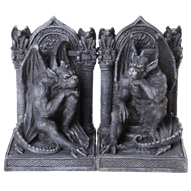 Pensive Gargoyle Bookends