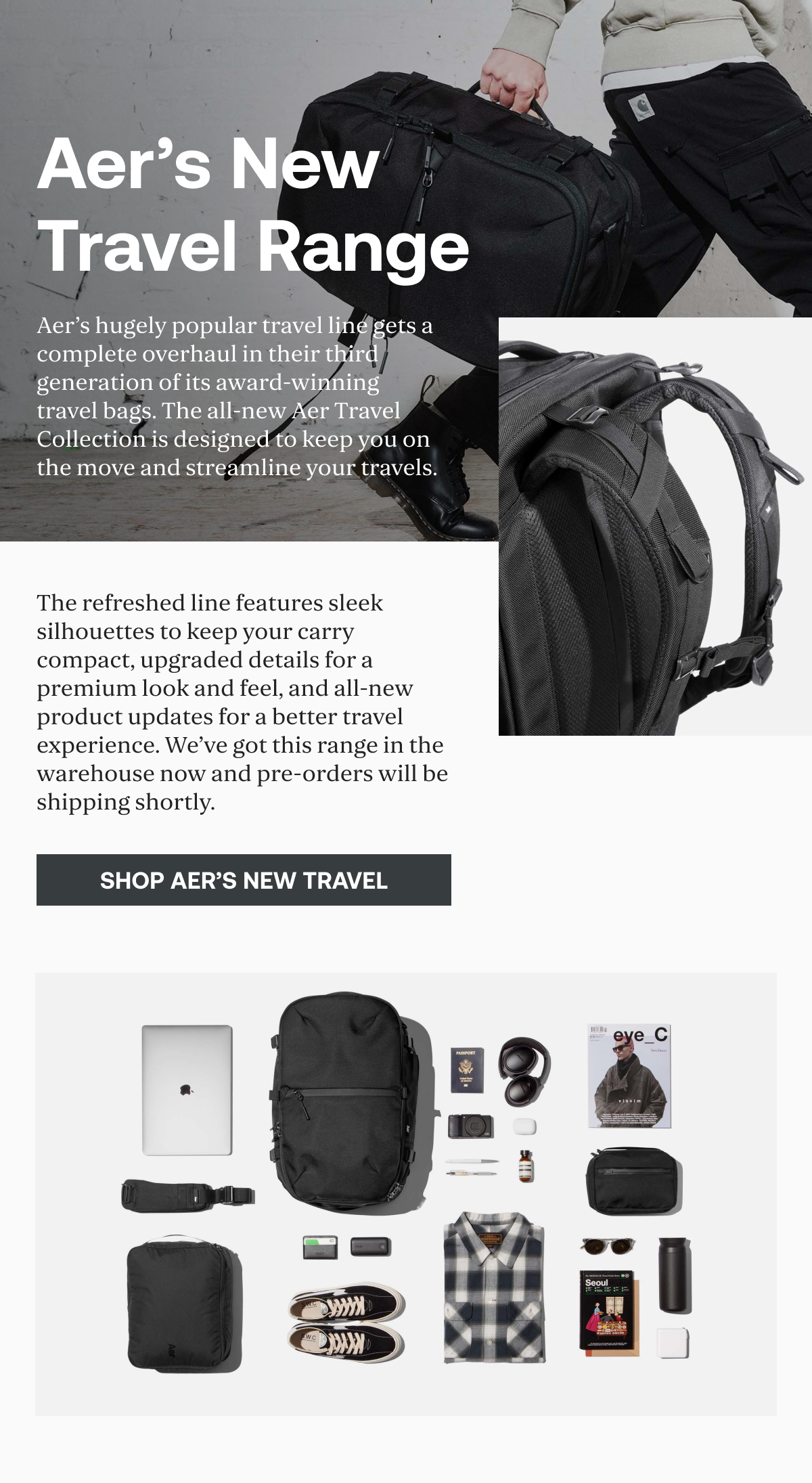 Aer’s New Travel Range 