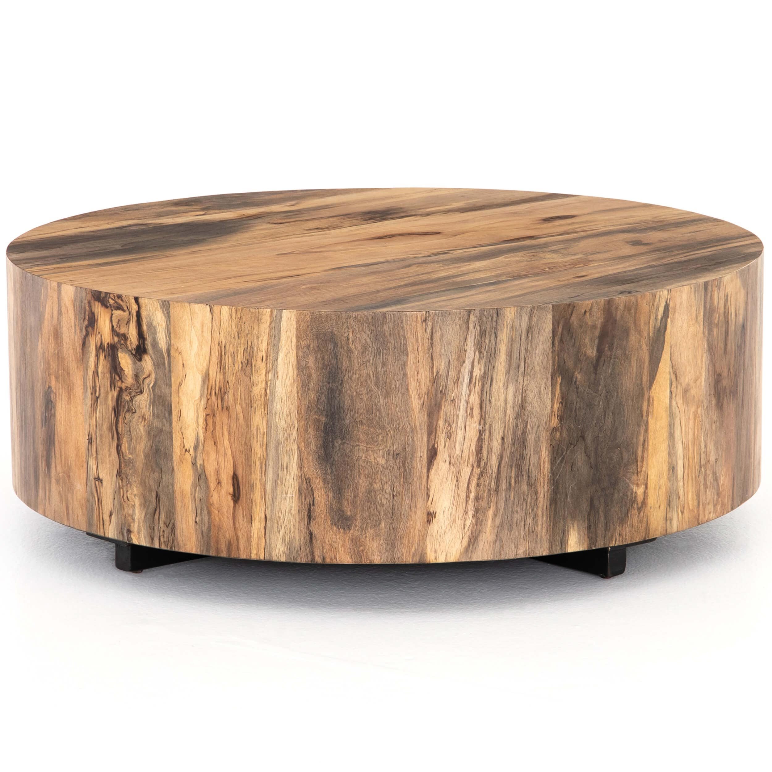 Image of Hudson Round Coffee Table, Spalted Primavera
