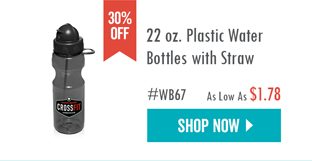 22 oz. Plastic Water Bottles with Straw