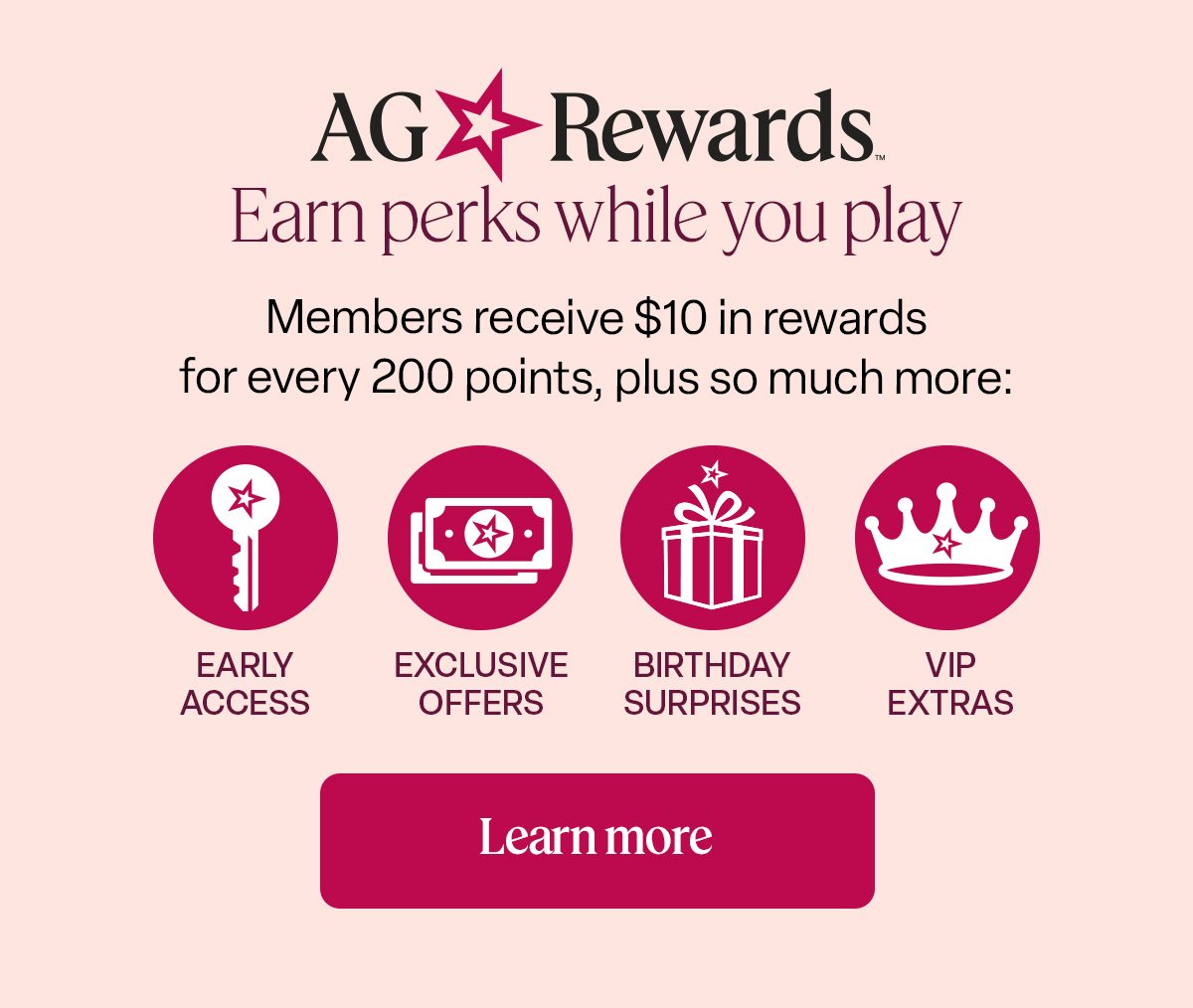 Join AG Rewards for free