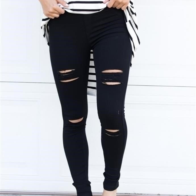 Distressed Jeggings | S-3X