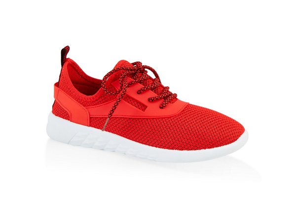 Knit Lace Up Athletic Sneakers