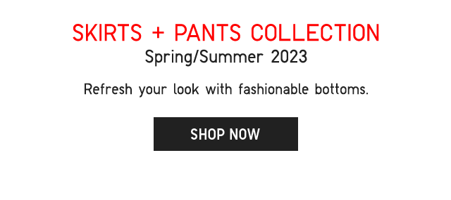 SUB2 - SKIRTS AND PANTS COLLECTION SPRING/SUMMER 2023. SHOP NOW.