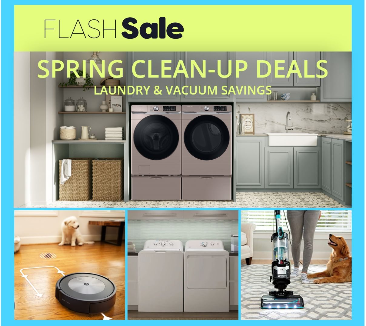 Spring Clean-up deals on Laundry & Vacuums