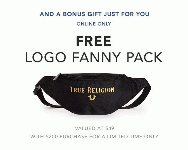 Free Fanny Pack with $200 Purchase